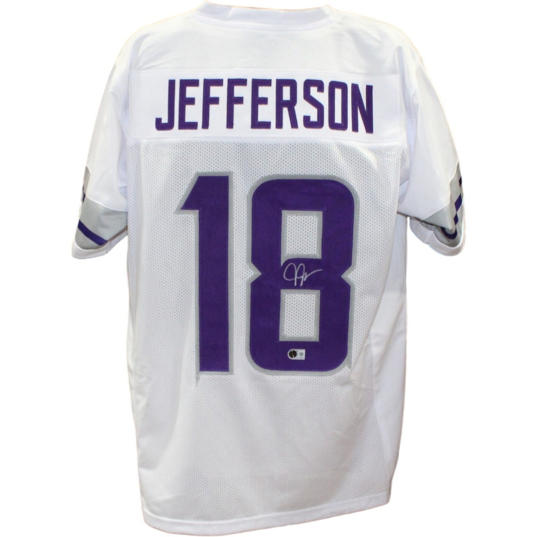 Justin Jefferson Autographed Pro Style Sz XL ALT Jersey Beckett Witness 57921