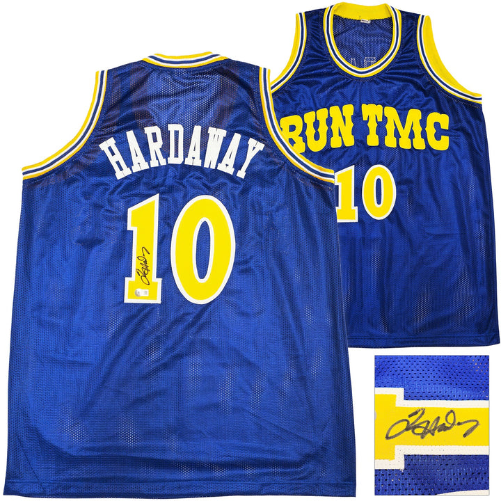 Golden State Warriors Tim Hardaway Autographed Signed Blue Jersey Beckett Wit