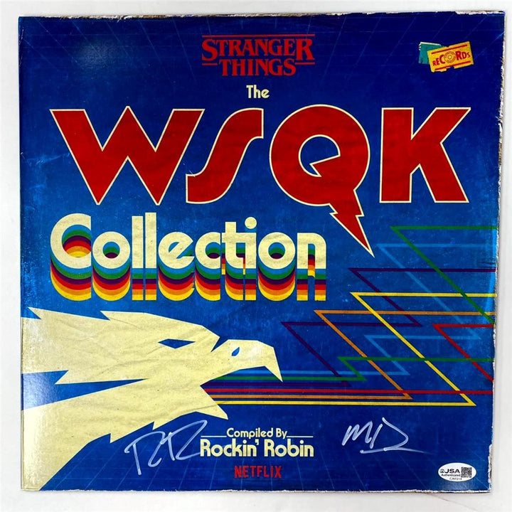 Ross & Matt Duffer signed Stranger Things WSQK Record Vinyl Cover auto (A) ~ JSA