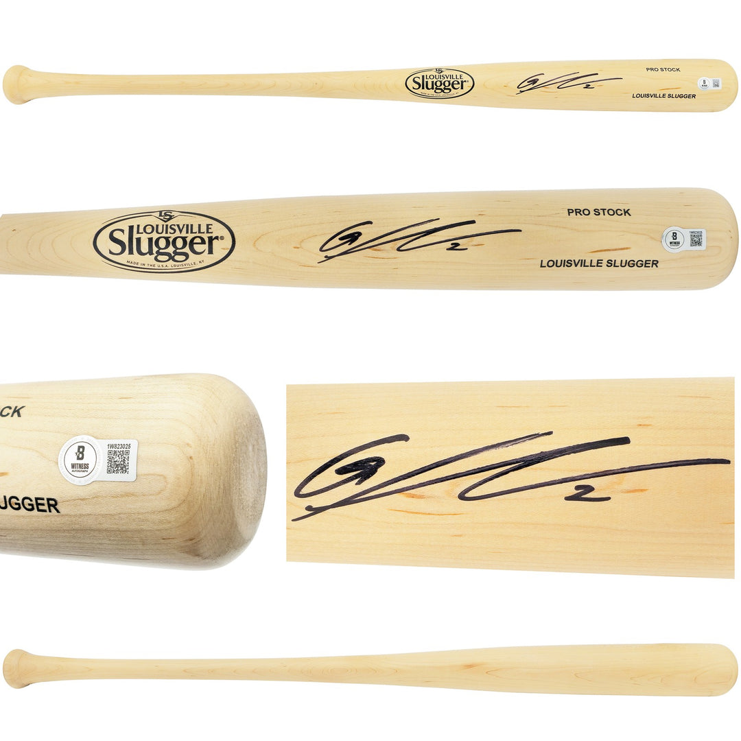 Gunnar Henderson Auto Blonde L Slugger Pro Stock Baseball Bat Orioles Beckett