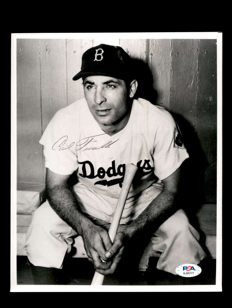 Carl Furillo PSA DNA Signed 8x10 Photo Brooklyn Dodgers Autograph