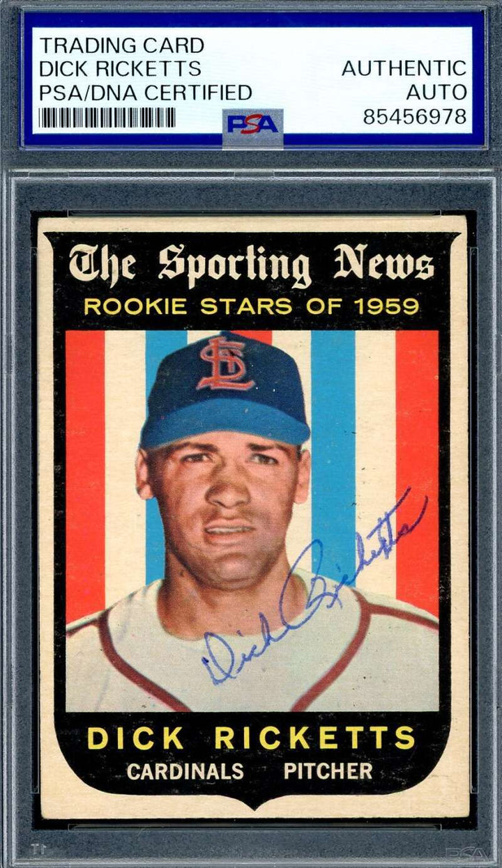 Dick Ricketts PSA DNA Vintage Signed 1959 Topps Rookie Autograph