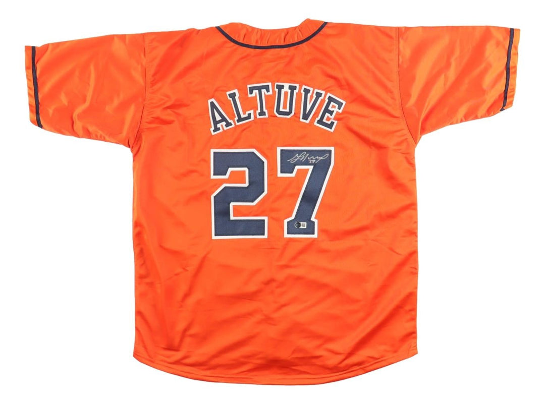 Jose Altuve Houston Signed Orange Baseball Jersey BAS
