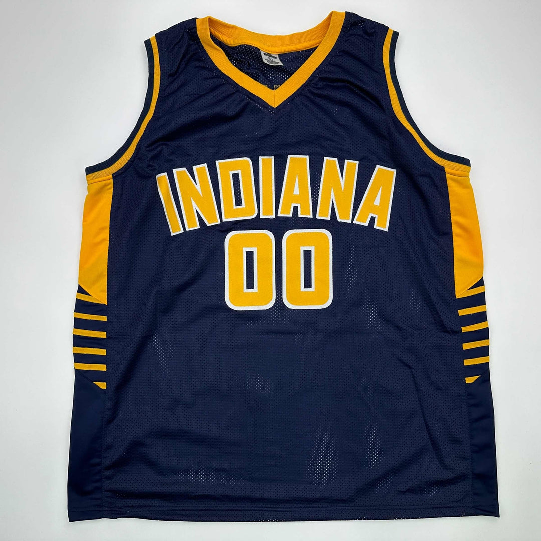 Facsimile Autographed Bennedict Mathurin Indiana Blue Reprint Jersey Men's XL