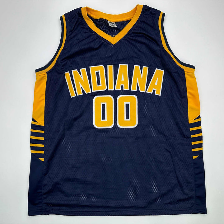 Facsimile Autographed Bennedict Mathurin Indiana Blue Reprint Jersey Men's XL