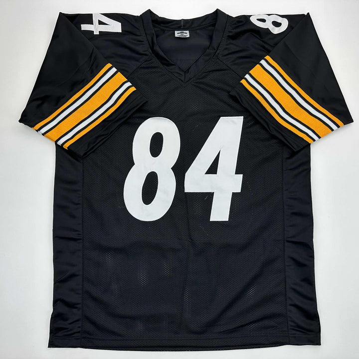 Facsimile Autographed Antonio Brown Pittsburgh Black Reprint Jersey Size Mens XL