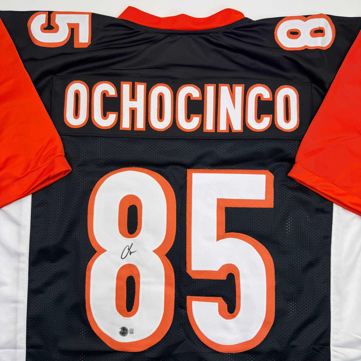 Autographed/Signed CHAD OCHOCINCO (Johnson) Cincinnati Black Jersey JSA COA Auto
