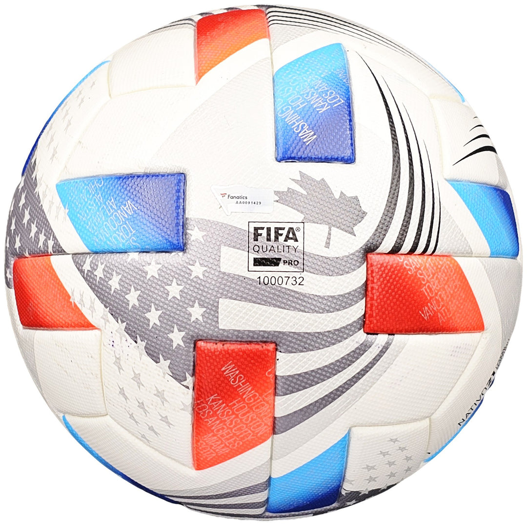 2021 MLS Game Match Used White Adidas Nativo Soccer Ball Sounders Fanatics