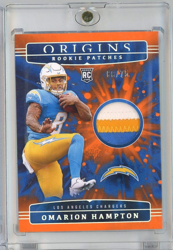 2025 Panini Origins Omarion Hampton #RPHOHN /75 Rookie Patches Relic Rookie Card
