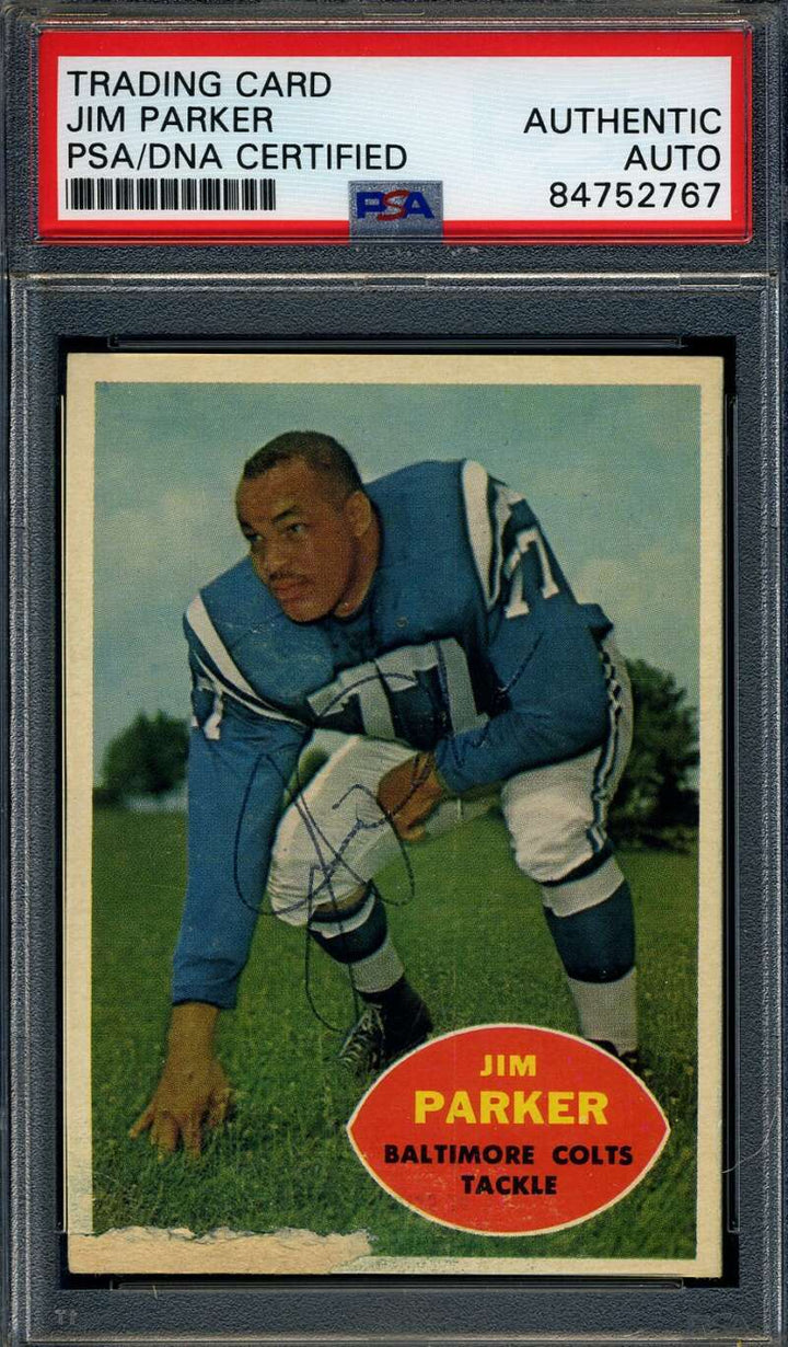 Jim Parker PSA DNA Signed 1960 Topps Autograph