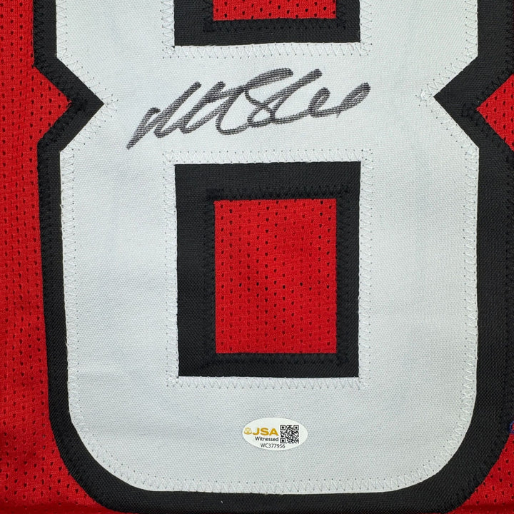 Autographed/Signed Matt Schaub Atlanta Red Football Jersey JSA COA