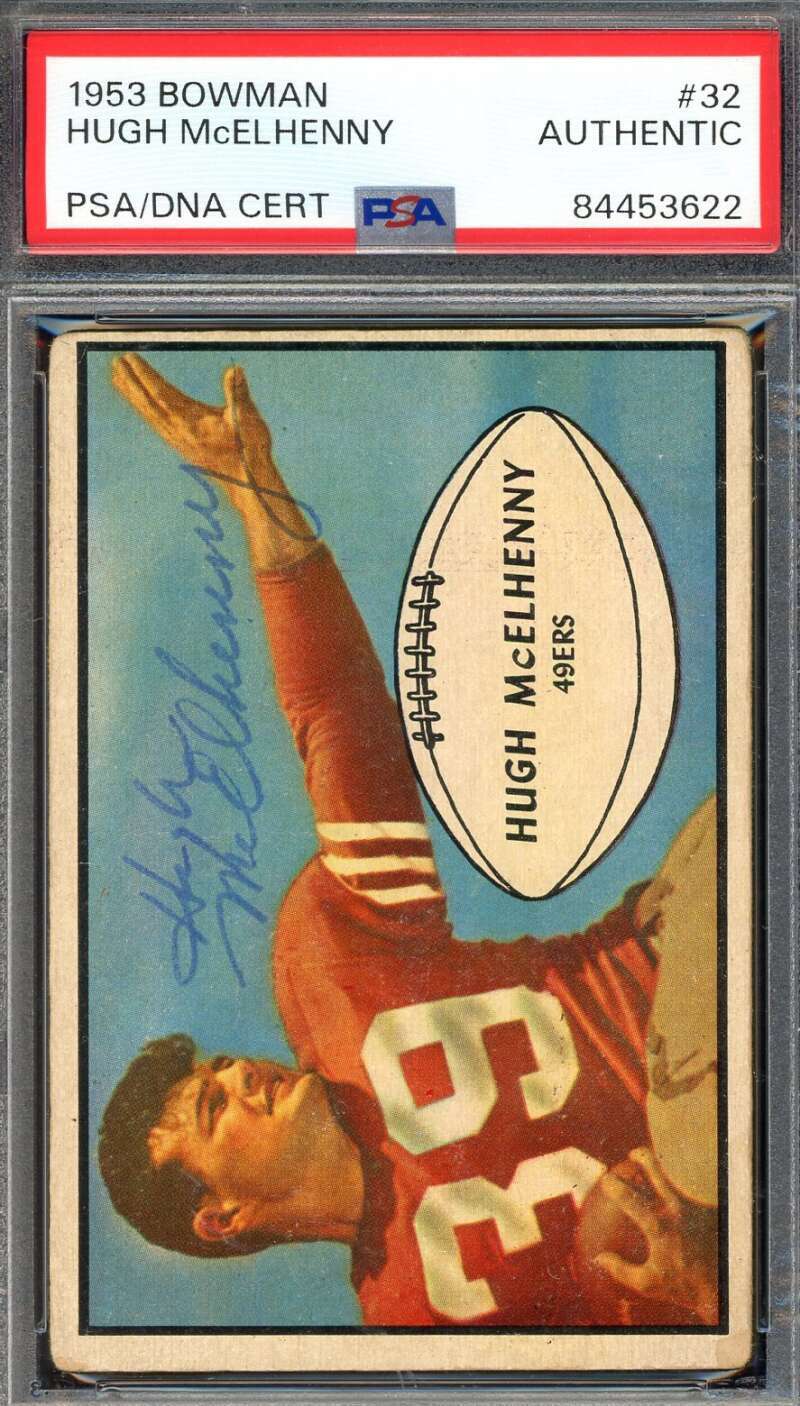 Hugh McElhenny PSA DNA Signed 1953 Bowman Autograph