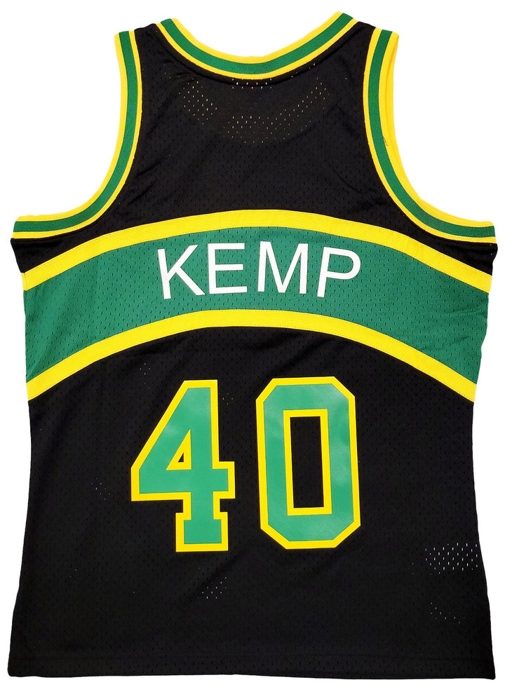 Sonics Shawn Kemp Auto Black Mitchell Ness HWC Swingman Jersey M Reign Man