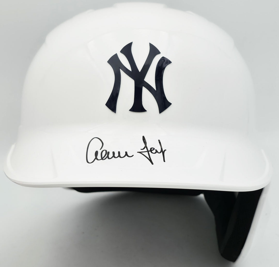 Aaron Judge Auto Yankees White Mach Pro Replica Batting Helmet Fanatics MLB Holo