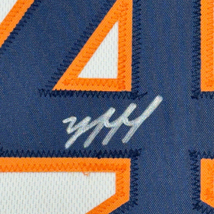Framed Autographed/Signed Yordan Alvarez 35x39 Houston White Jersey JSA COA
