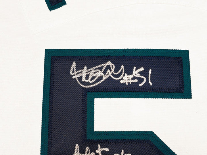 Mariners Ichiro Suzuki Auto White Mitchell Ness 01 ASG Rookie Jersey HOF 25 BAS