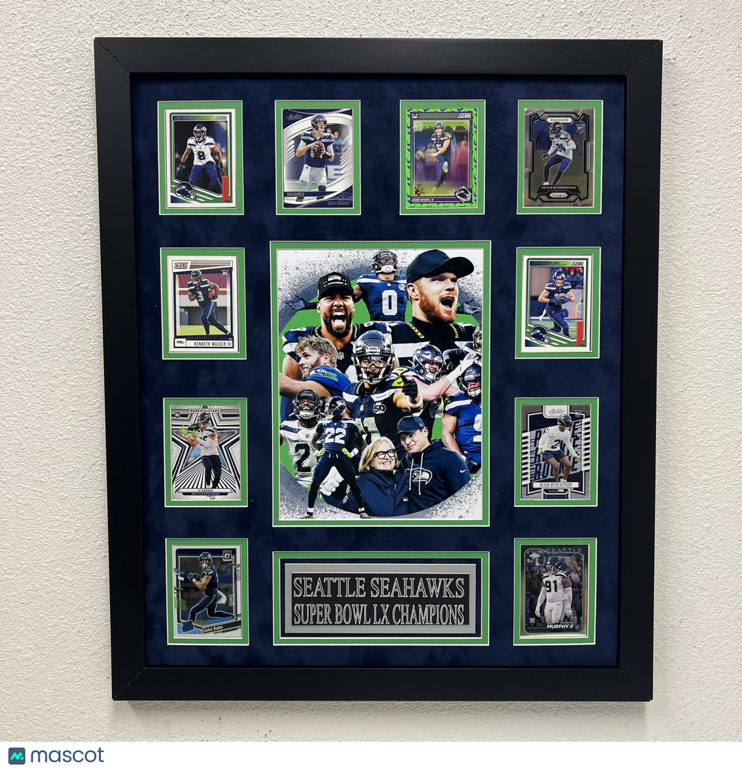 Seattle Seahawks Super Bowl LX Champion 10-Card Custom Display Frame