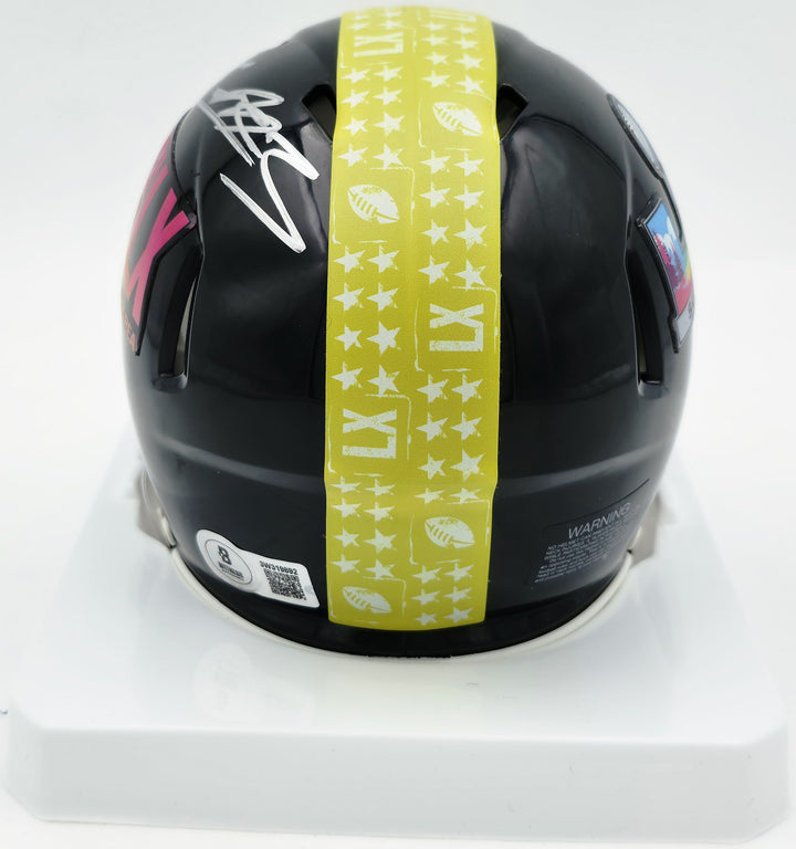 Nick Emmanwori Auto Seahawks Black Super Bowl LX Logo Speed Mini Helmet Beckett