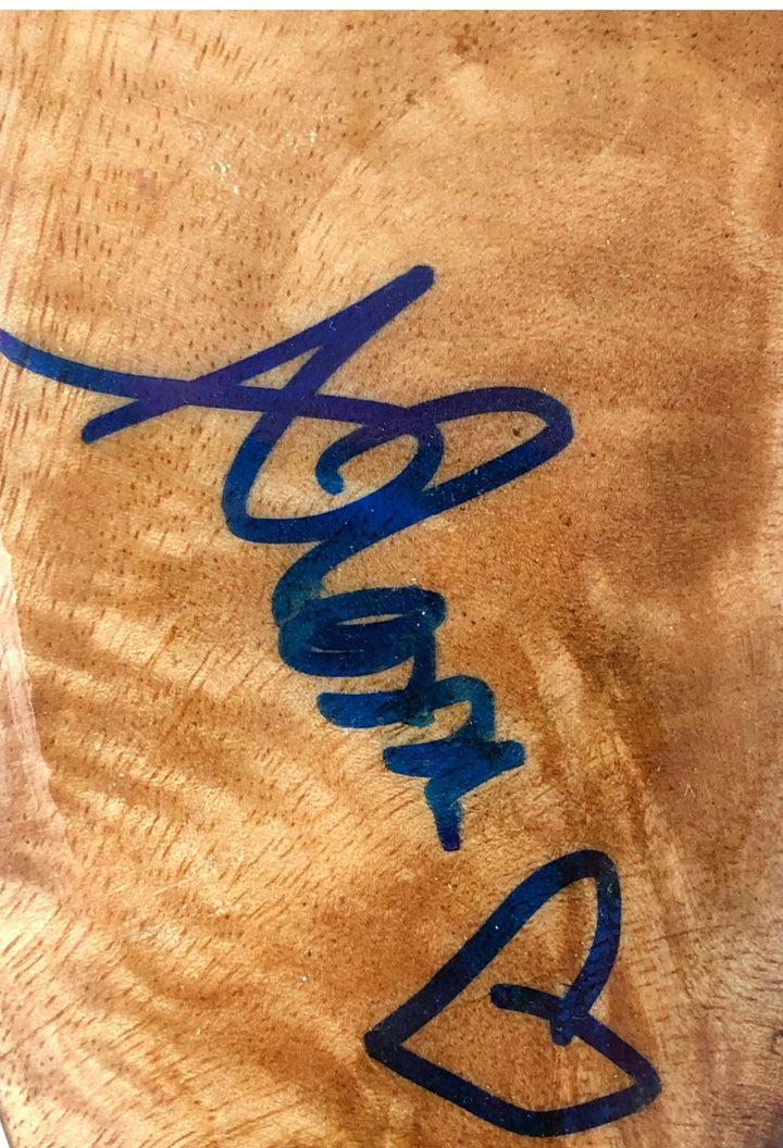 Alessa Quizon Hand Signed Wooden Mini Surf Board W/Stand   JSA COA Autographed