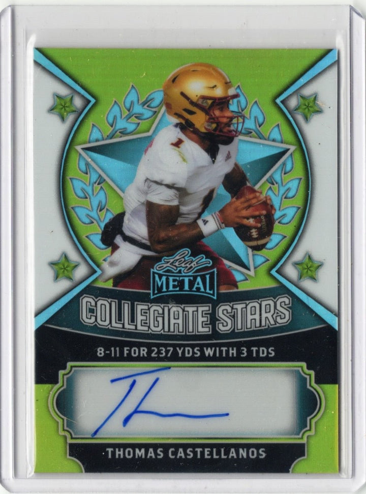 2025 Leaf Thomas Castellanos #CSTC1 Collegiate Stars Auto /16 RC Card