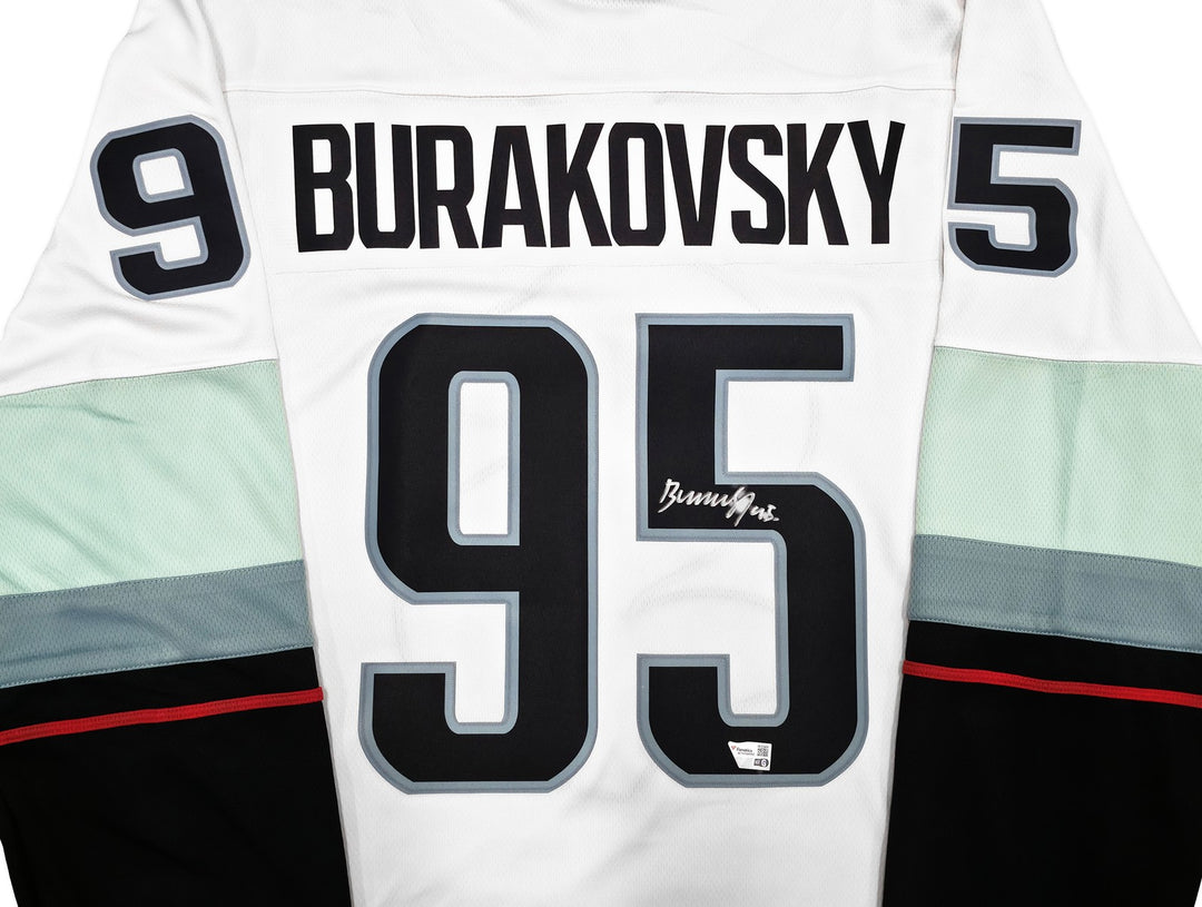 Seattle Kraken Andre Burakovsky Auto White Fanatics Jersey Size XL Fanatics Holo