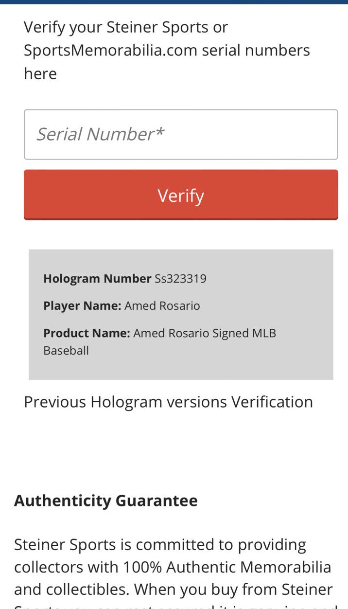 Amed Rosario Signed Official Mlb Baseball Autograph Cleveland Guardians Steiner