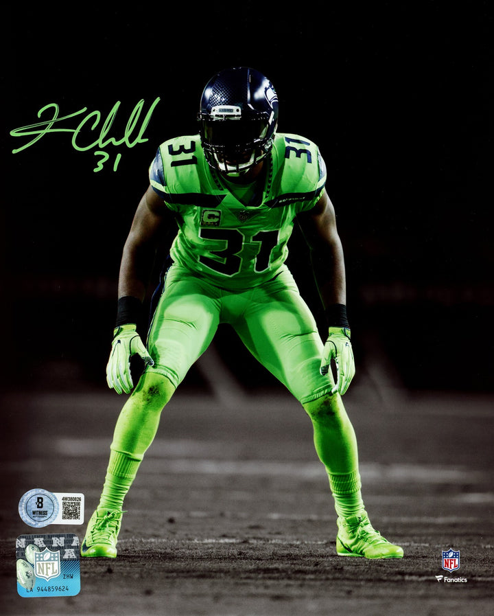Kam Chancellor Signed 8x10 Photo (Color Rush) Seattle Seahawks Beckett Witness