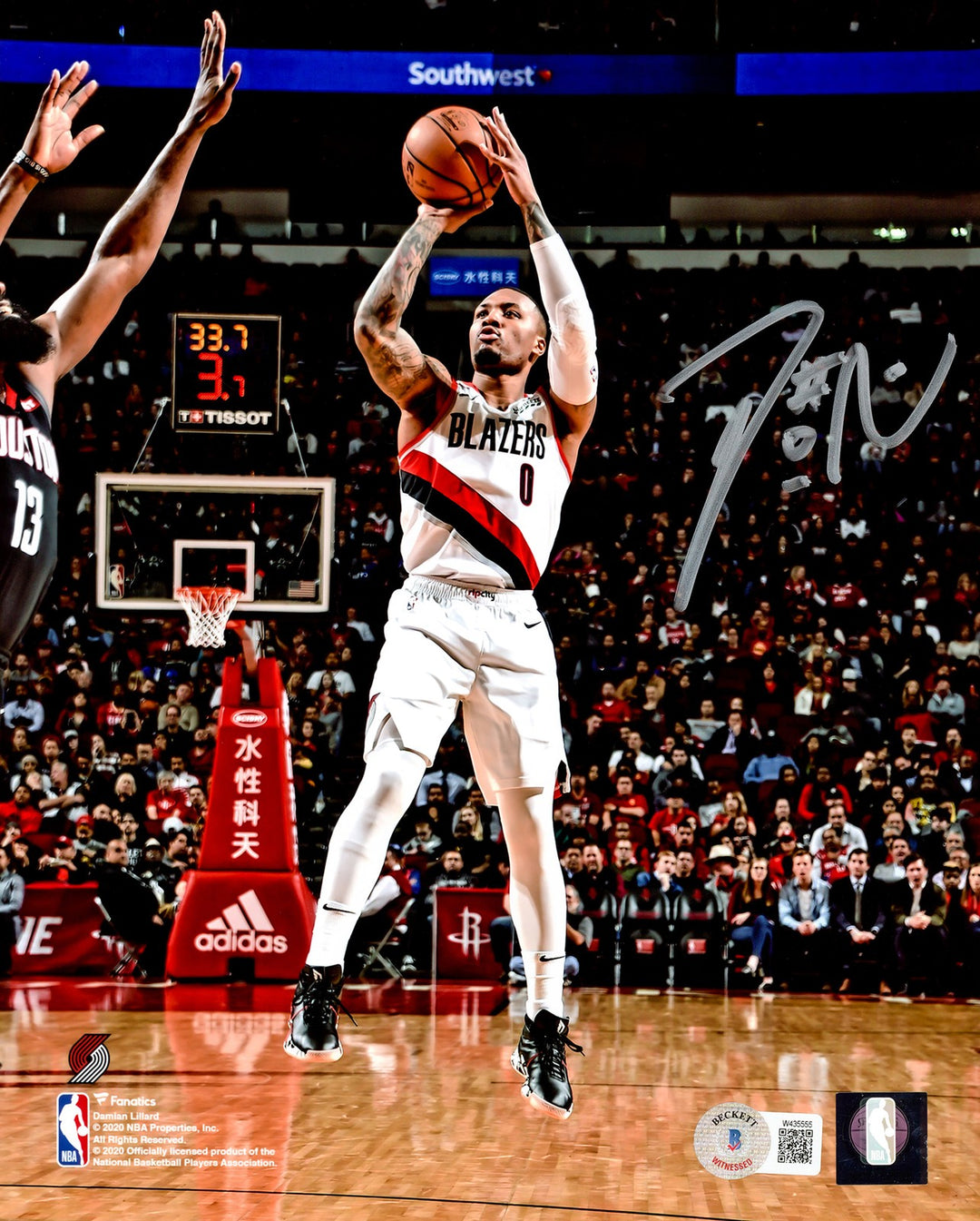 Damian Lillard Signed Framed 8x10 Photo Portland Trail Blazers BAS Witness
