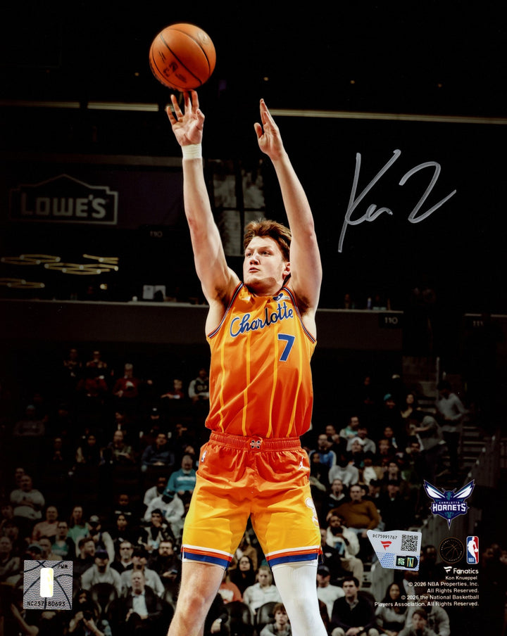 Kon Knueppel Signed 8x10 Photo Charlotte Hornets Fanatics Holo
