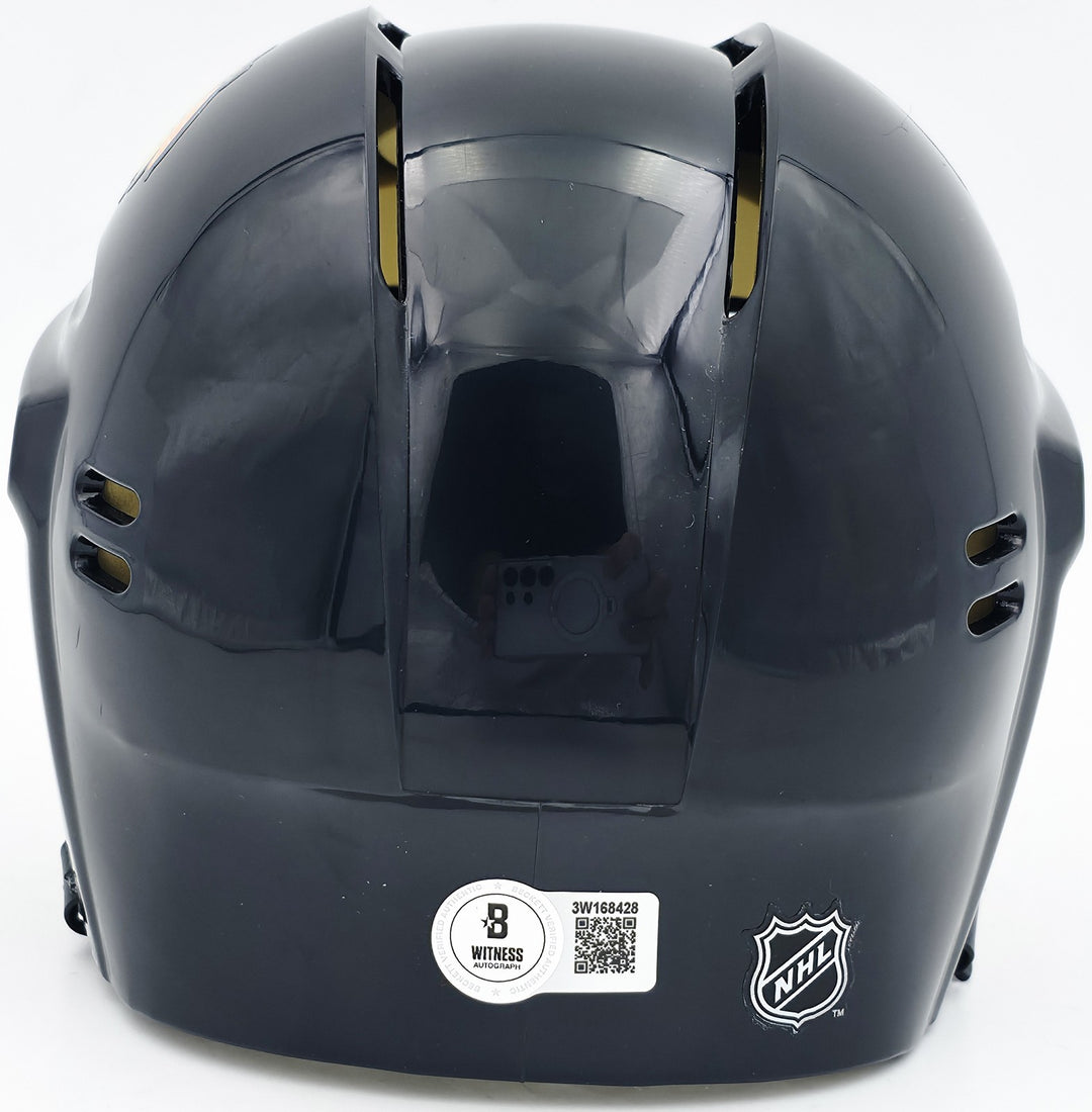 Jonathan Toews Signed Chicago Blackhawks Black Mini Helmet Beckett Wit