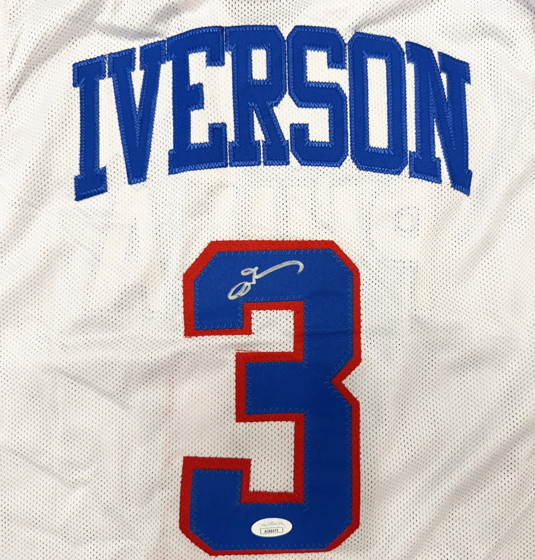 Allen Iverson Signed 76ers White Custom Jersey JSA