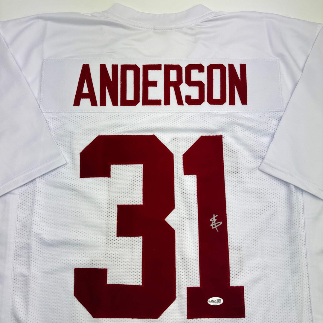Autographed/Signed Will Anderson "Terminator" Alabama White Jersey Beckett COA