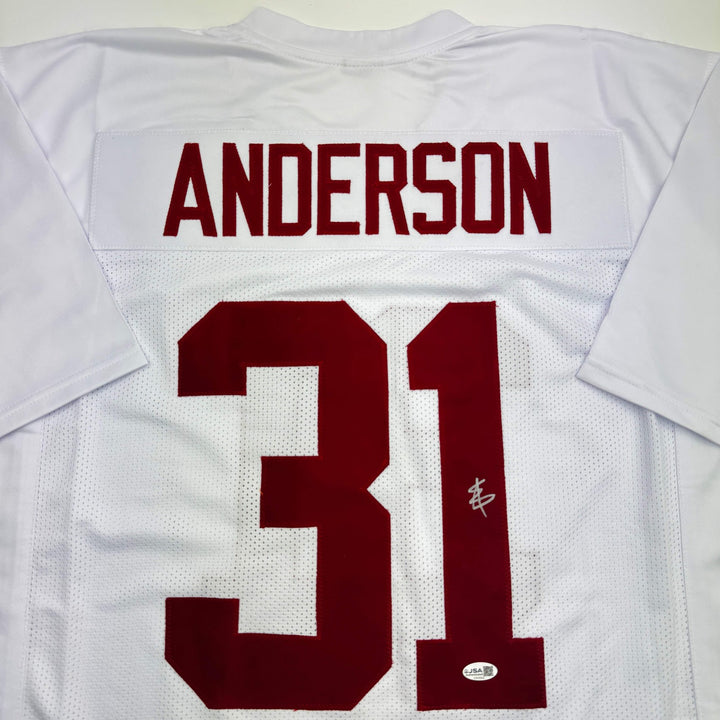 Autographed/Signed Will Anderson "Terminator" Alabama White Jersey Beckett COA