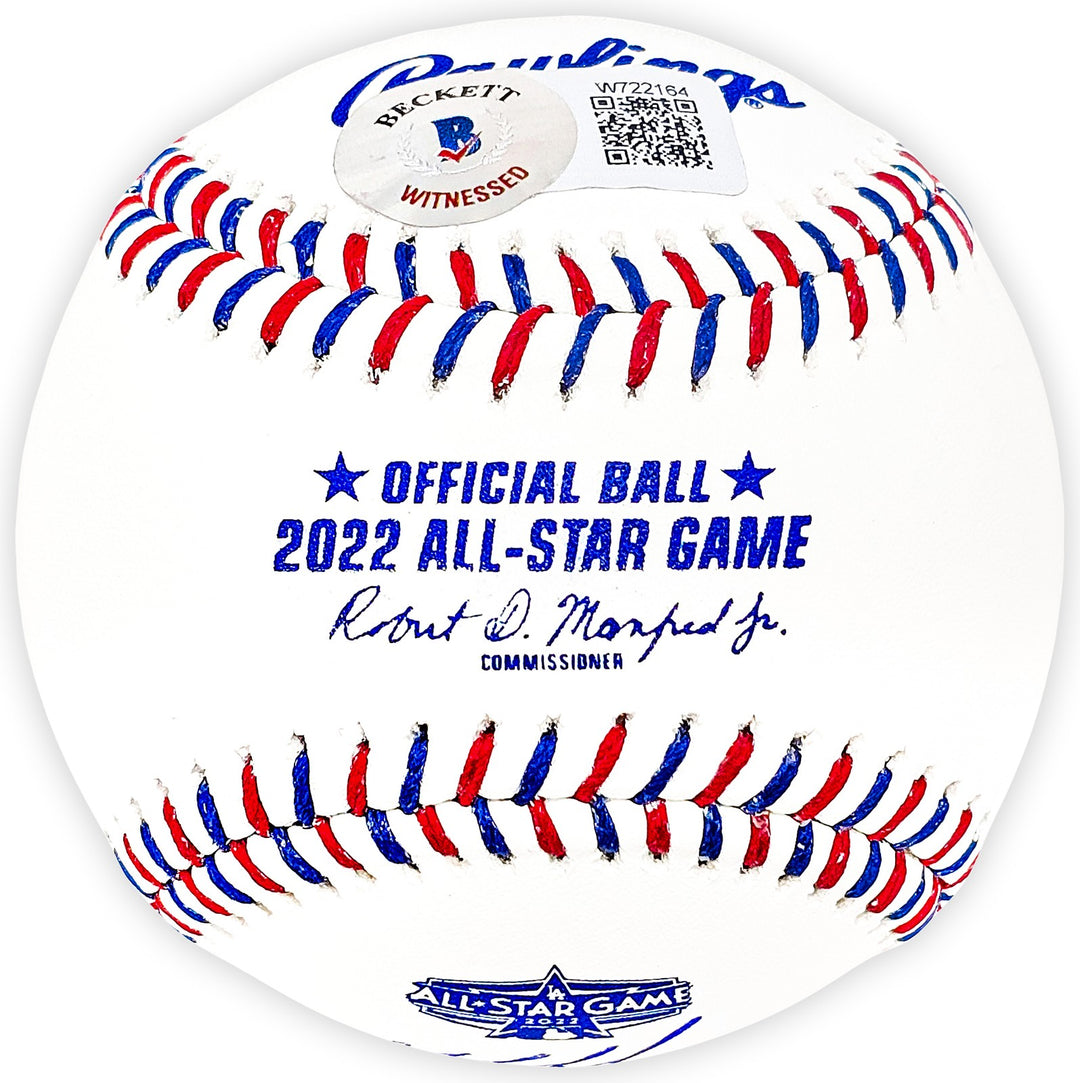 Yordan Alvarez Auto Official 2022 All Star Game Logo MLB Baseball Astros Beckett