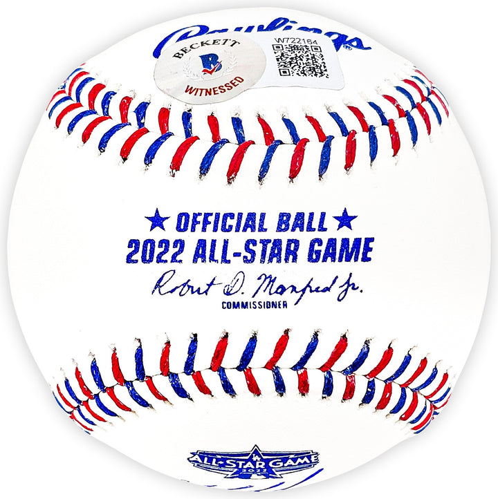Yordan Alvarez Auto Official 2022 All Star Game Logo MLB Baseball Astros Beckett