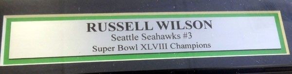 Russell Wilson Signed Framed 8x10 Photo Seattle Seahawks Super Bowl RW Holo