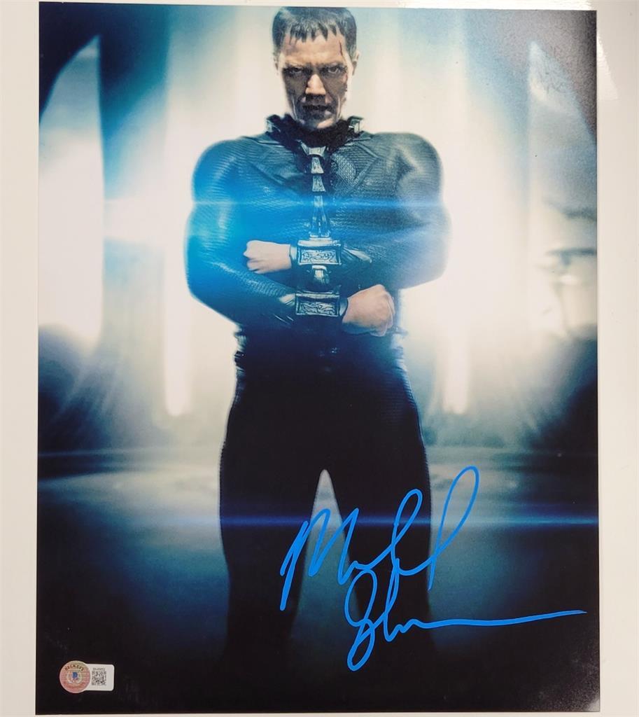 Michael Shannon signed General Zod 11x14 photo The Flash autograph ~ Beckett BAS