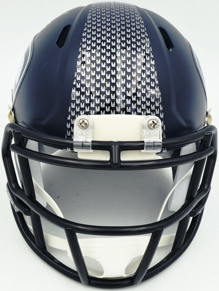 Grey Zabel Signed Seattle Seahawks Blue Speed Mini Helmet MCS Holo