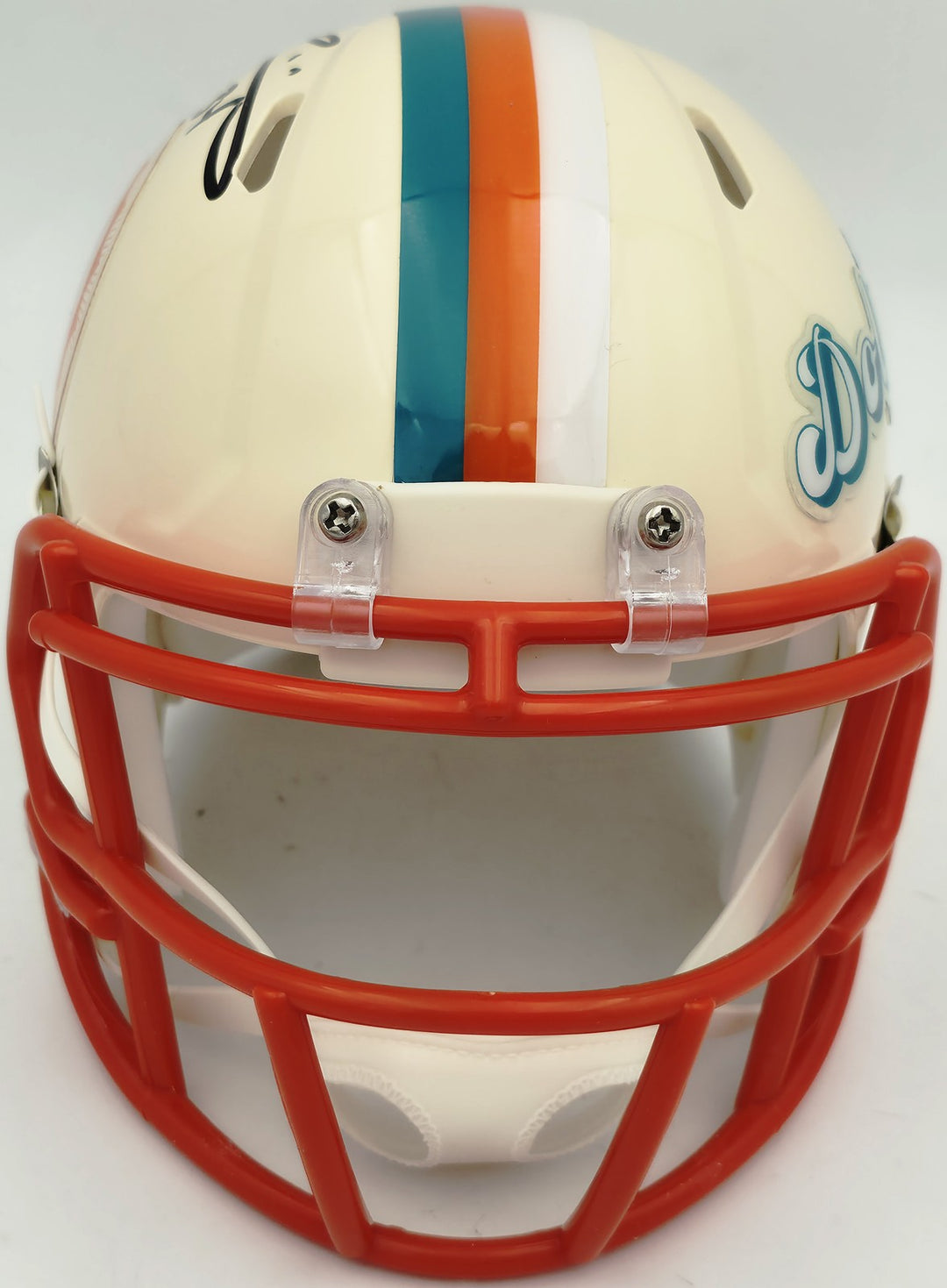 Ricky Williams Signed Miami Dolphins Cream Retro Speed Mini Helmet JSA