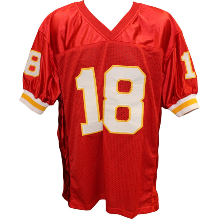 Emmitt Thomas Autographed/Signed Pro Style XL Red Jersey Beckett 54293