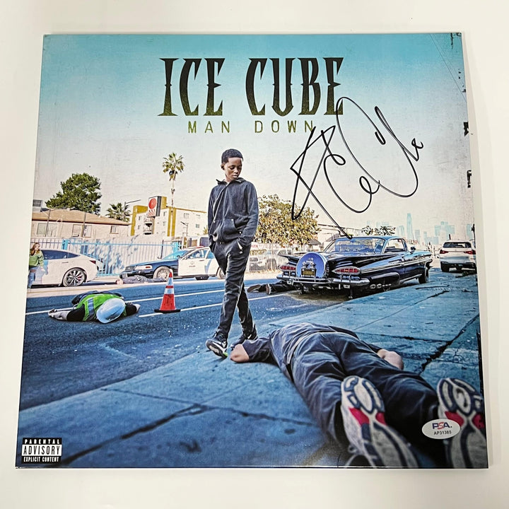 Ice Cube signed Vinyl PSA/DNA Autographed Rapper Man Down