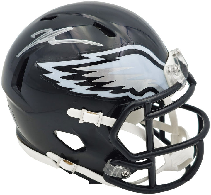 Jalen Carter Signed Eagles 2022 Alternate Black Speed Mini Helmet Beckett Wit