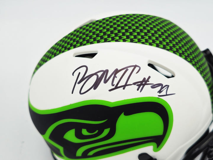 Byron Murphy II Signed Seahawks Lunar Eclipse White Speed Mini Helmet MCS Holo