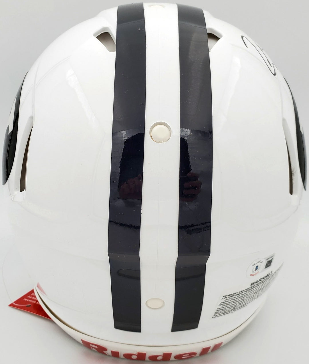 Zach Wilson Signed BYU Cougars White Full Size Authentic Speed Helmet Beckett QR