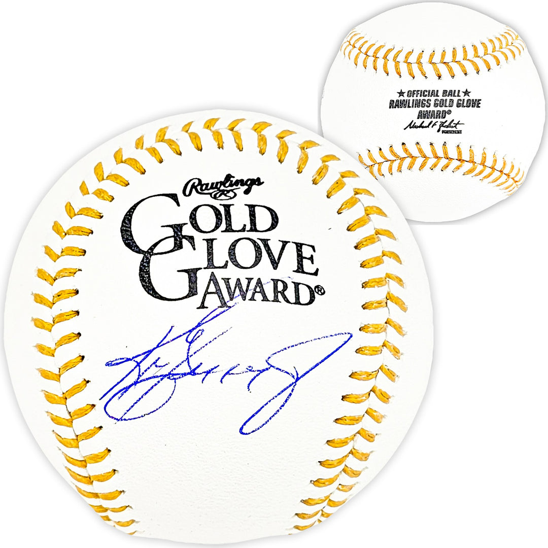 Ken Griffey Jr. Signed Official Gold Glove Logo Baseball Mariners Beckett Wit