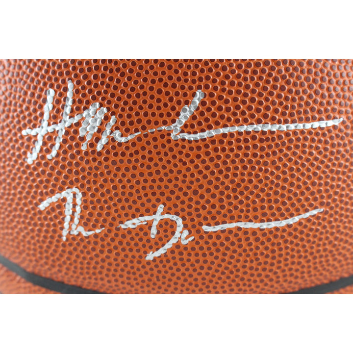 Hakeem Olajuwon Clyde Drexler Signed Houston Rockets Basketball Beckett 49267