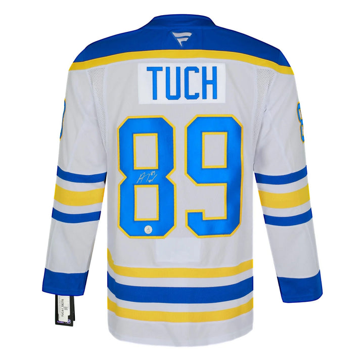 Alex Tuch Signed Buffalo Sabres White Fanatics Premium Jersey