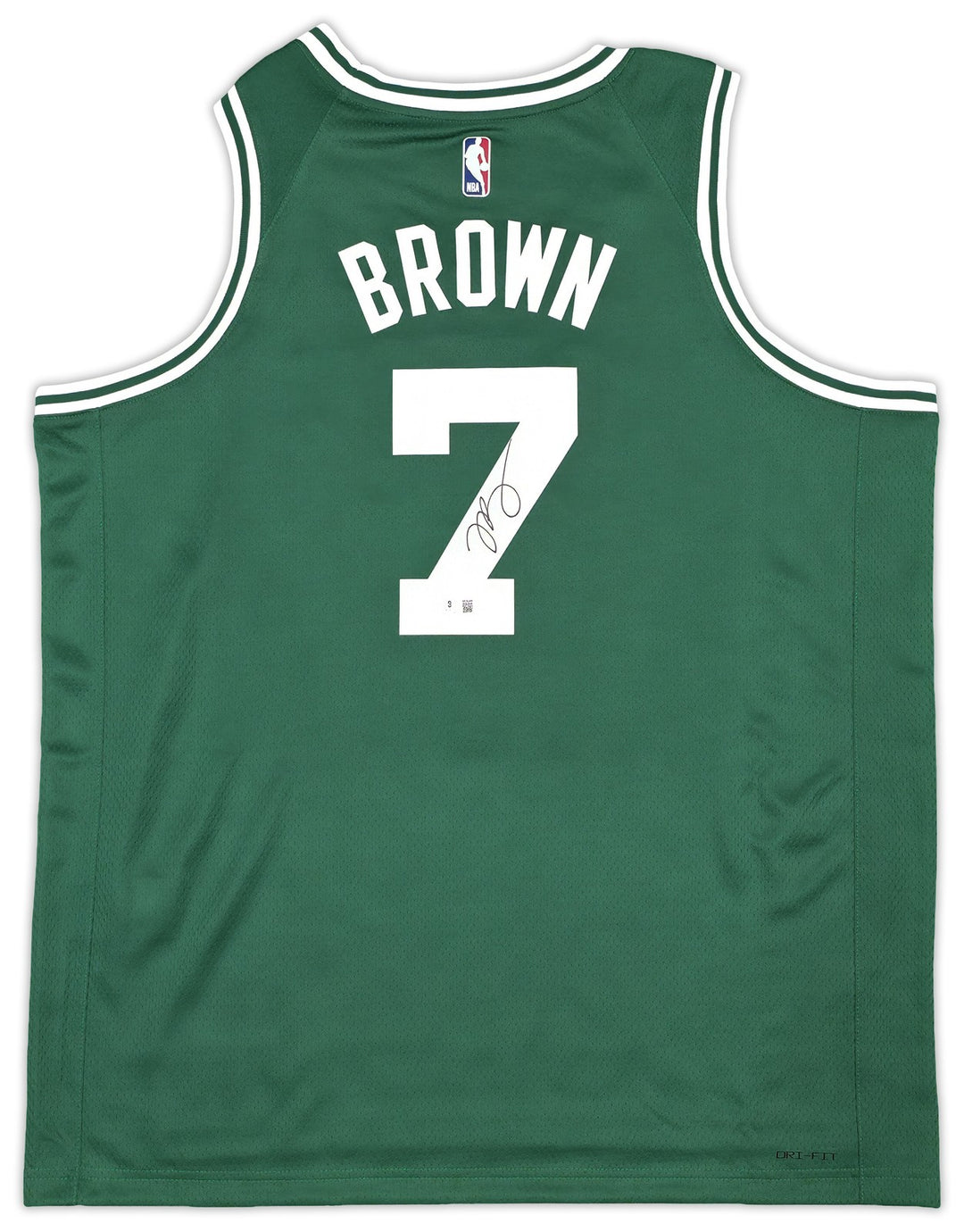 Celtics Jaylen Brown Auto Green Nike Swingman Edition Jersey Size 52 Beckett Wit