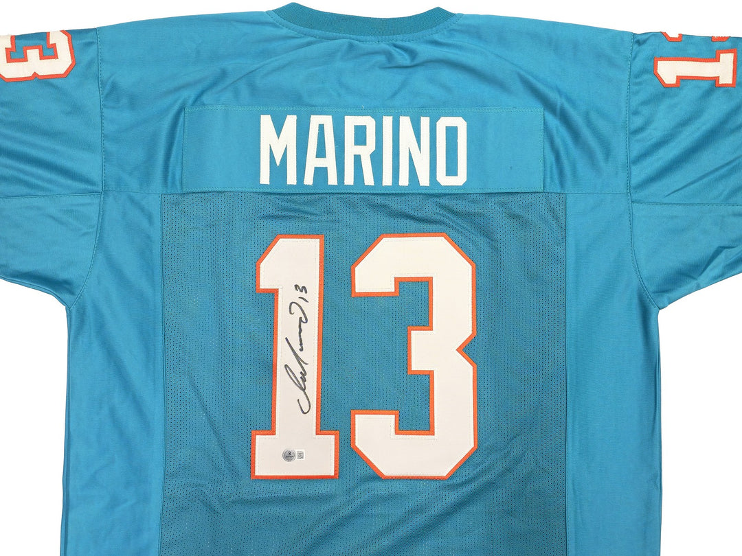 Miami Dolphins Dan Marino Autographed Signed Teal Jersey Beckett BAS QR