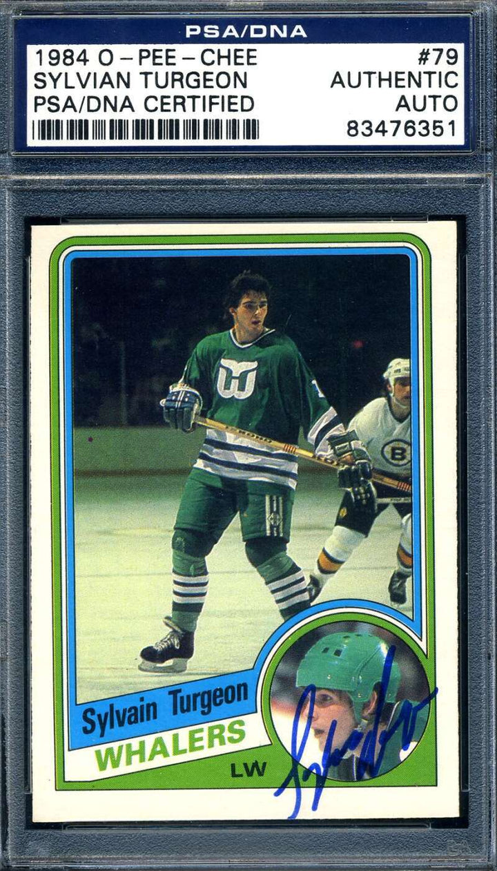 Sylvian Turgeon PSA DNA Signed 1984 O-Pee-Chee Rookie Autograph